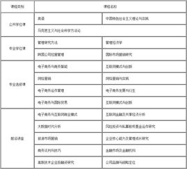 j电子商务专业大学课程