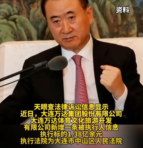王健林股权遭冻结，4.9亿资产受影响